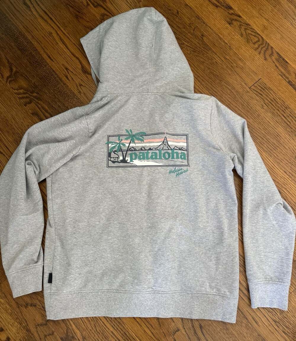 Patagonia Pataloha Haleiwa Hawaii Hoodie Gray Heather